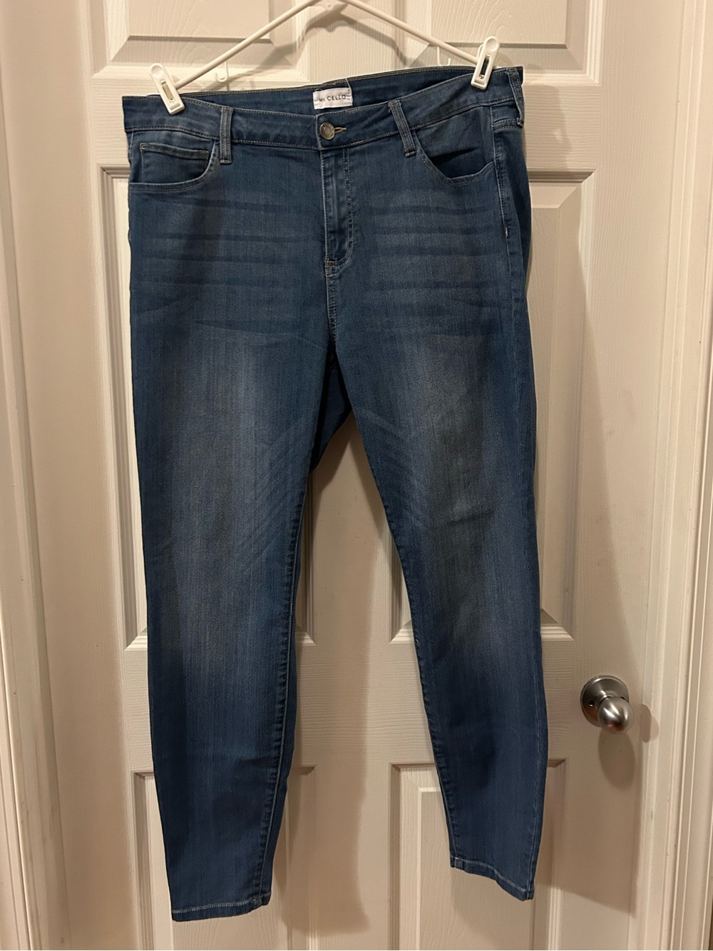 Ms Cello Medium Wash, High Rise, Skinny Jean, Size 16